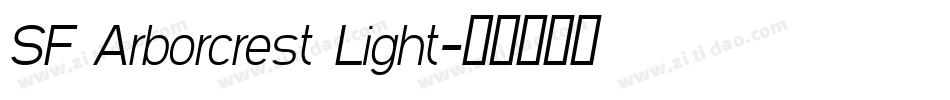 SF Arborcrest Light字体转换